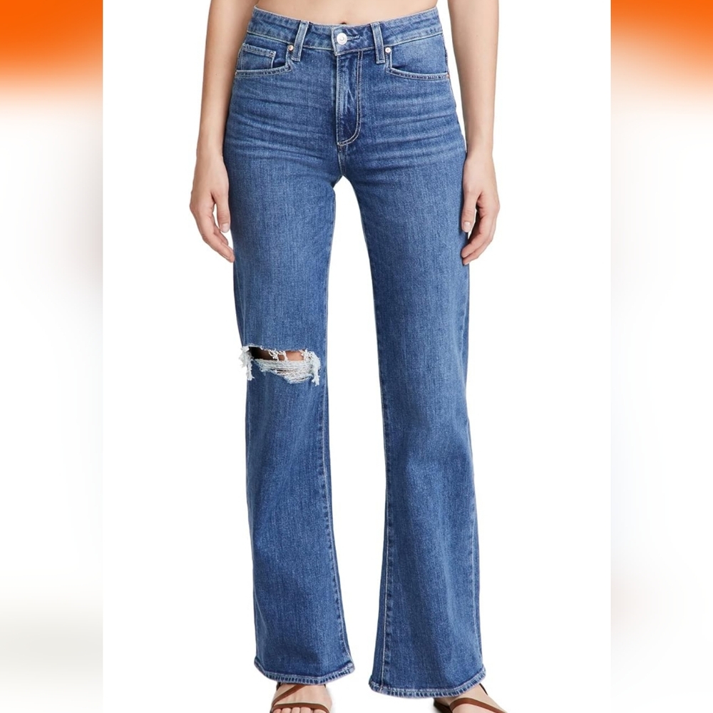 PAIGE Leenah Blue Distressed Jeans